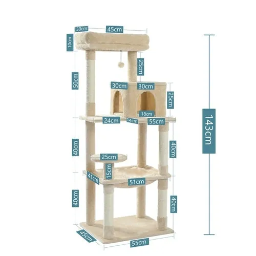 Pet Cats Tree House Condo Perch Entertainment Playground Stable