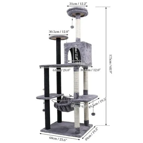 Pet Cats Tree House Condo Perch Entertainment Playground Stable