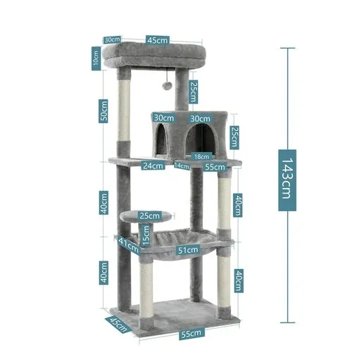 Pet Cats Tree House Condo Perch Entertainment Playground Stable