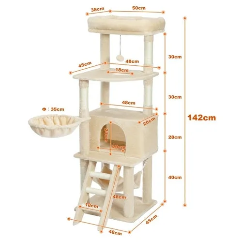 Pet Cats Tree House Condo Perch Entertainment Playground Stable