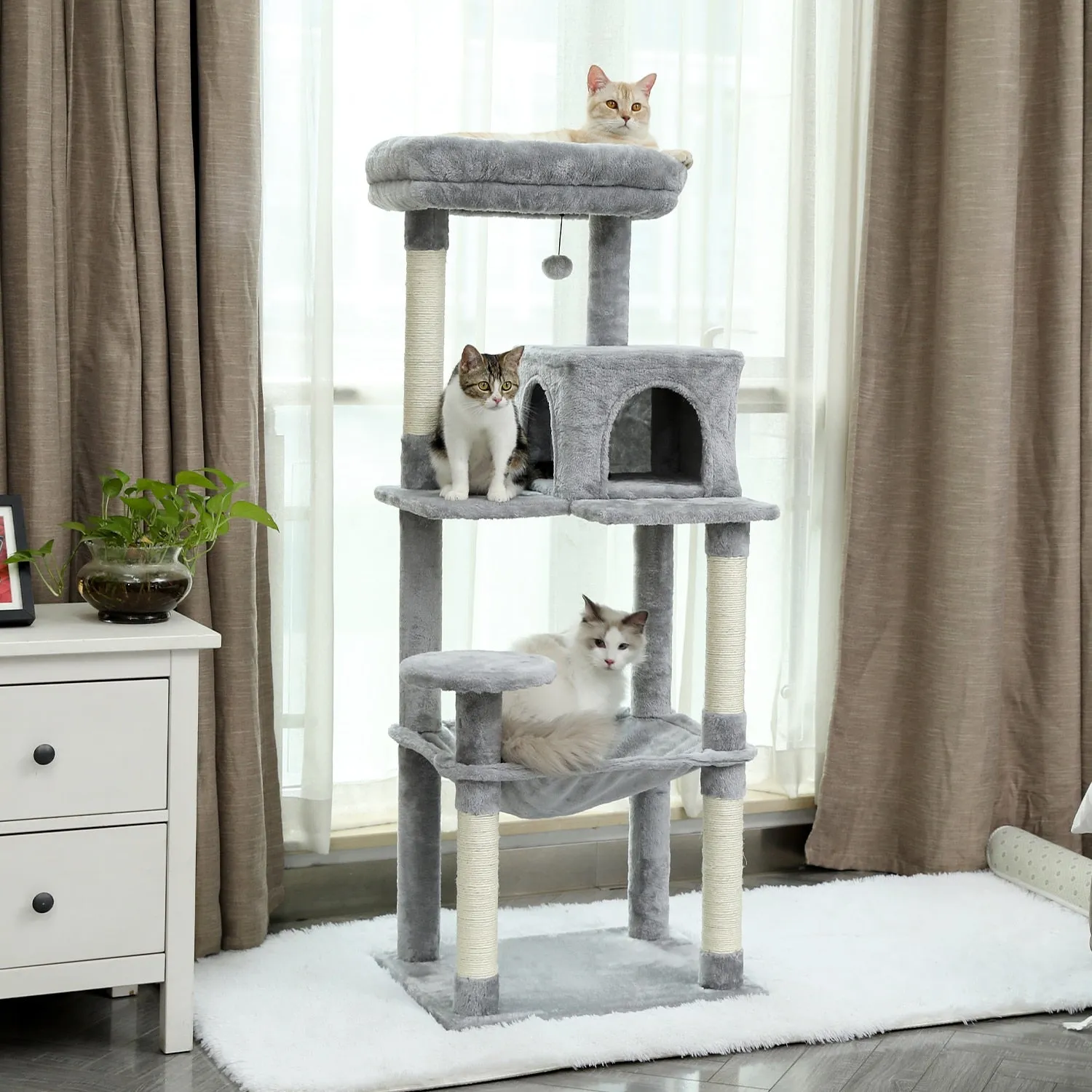 Pet Cats Tree House Condo Perch Entertainment Playground Stable