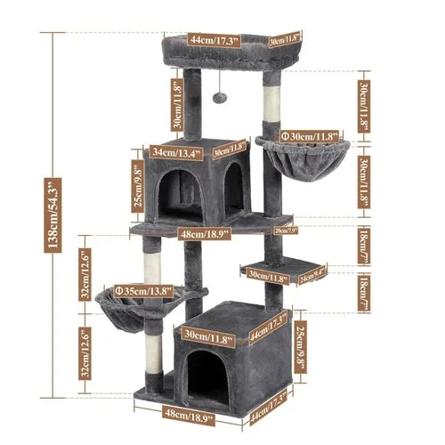 Pet Cats Tree House Condo Perch Entertainment Playground Stable