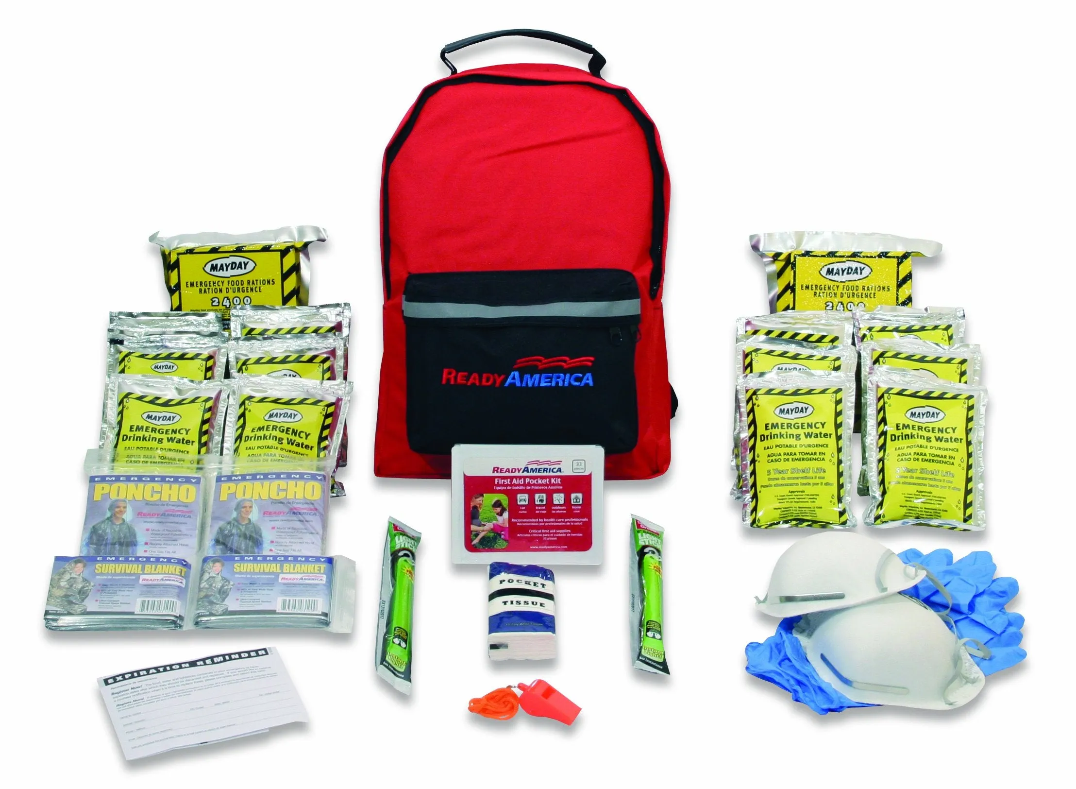 Ready America 70280 Emergency Kit, 2-Person, 3-Day Backpack