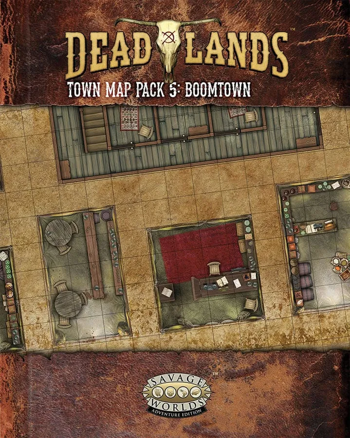 Savage Worlds RPG: Deadlands - The Weird West Map Pack 5: Boomtown
