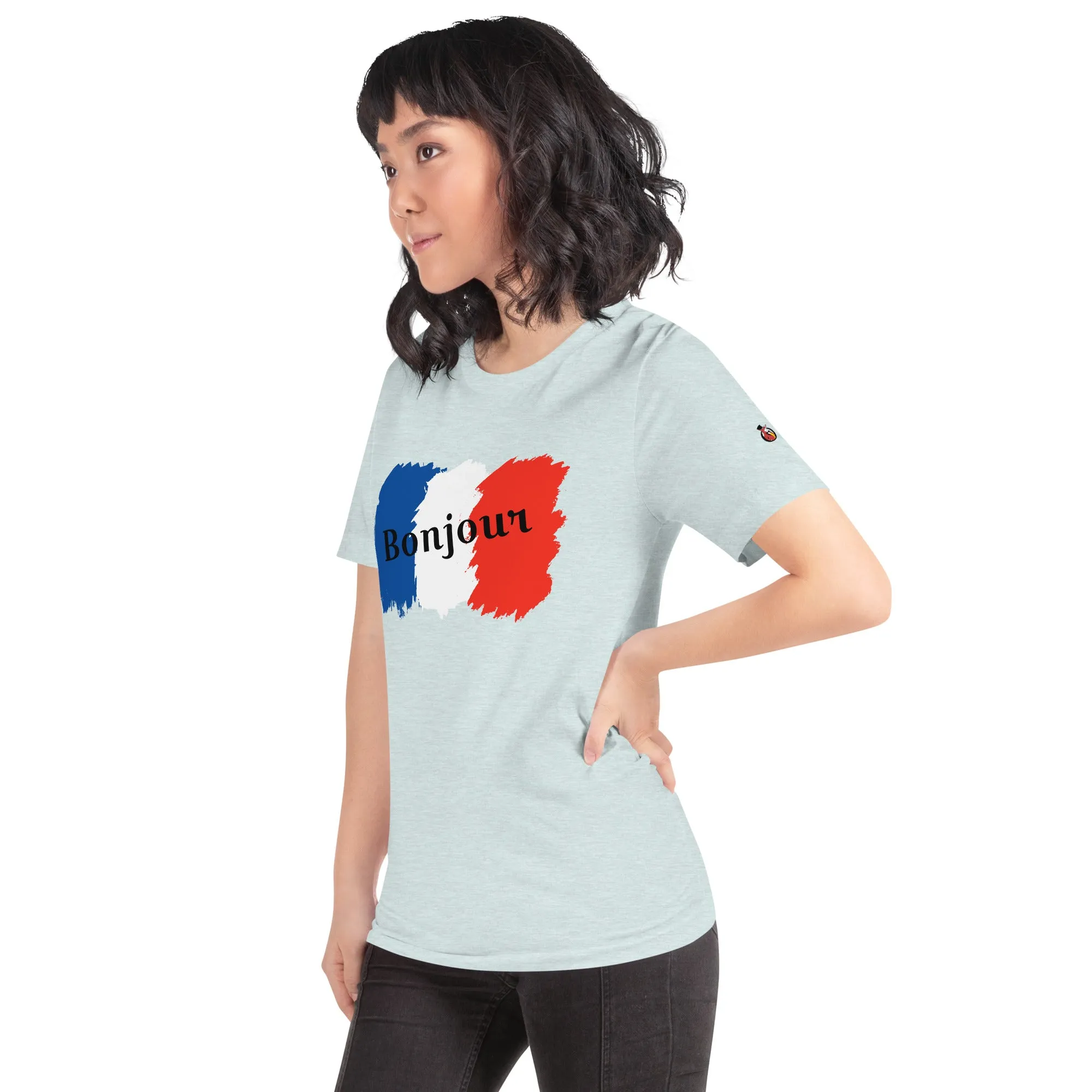 Snooty Fox Art Unisex T-Shirt - Bonjour