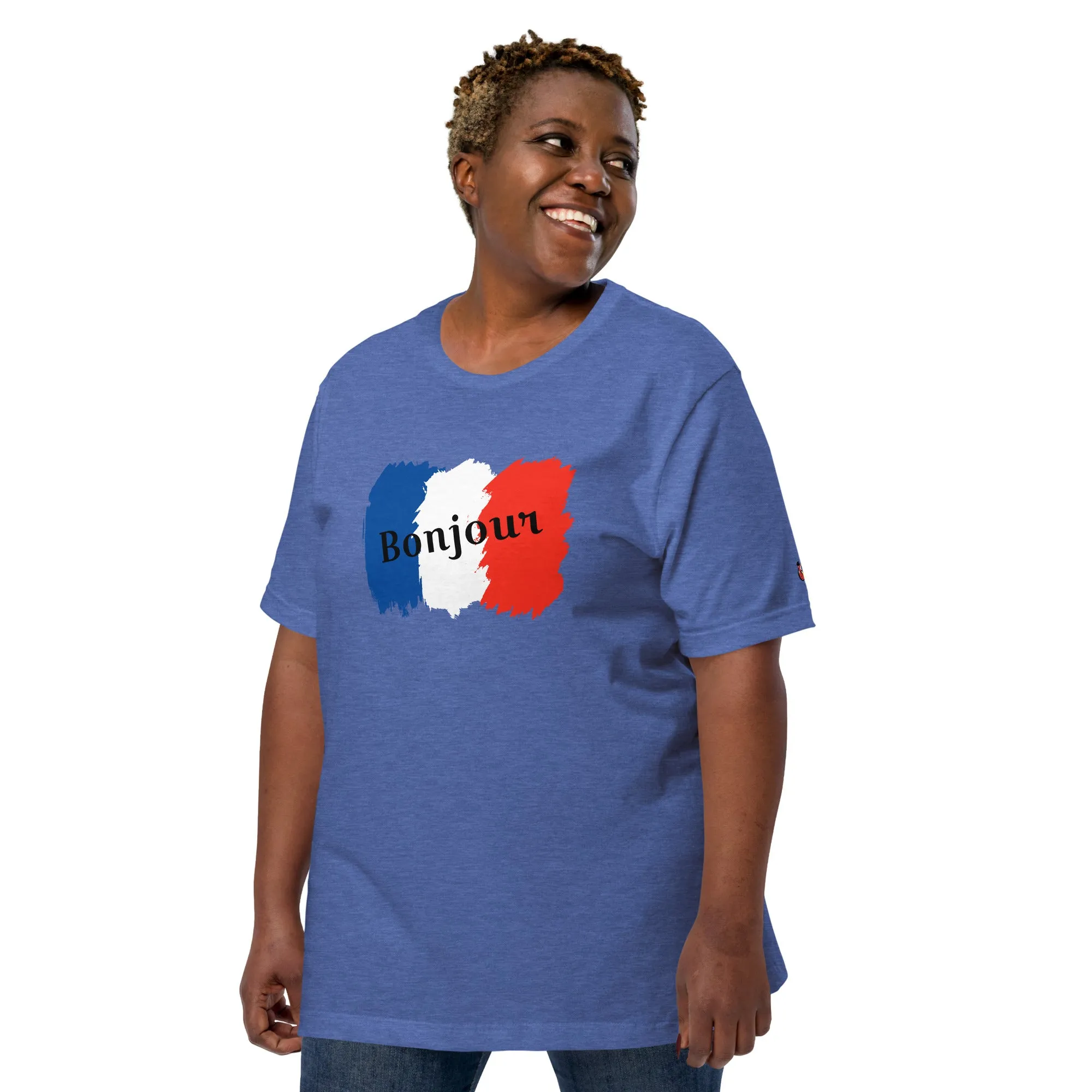 Snooty Fox Art Unisex T-Shirt - Bonjour