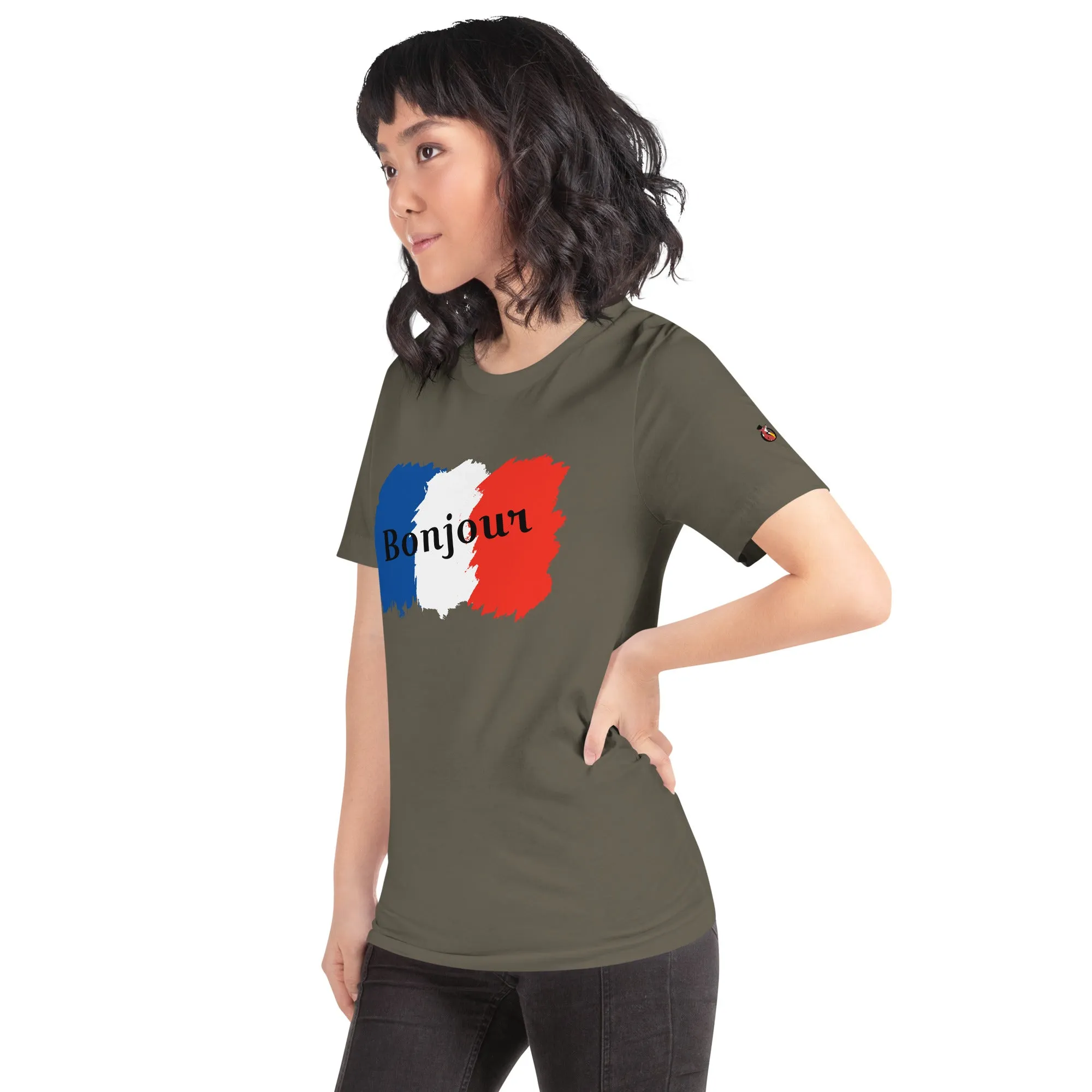 Snooty Fox Art Unisex T-Shirt - Bonjour