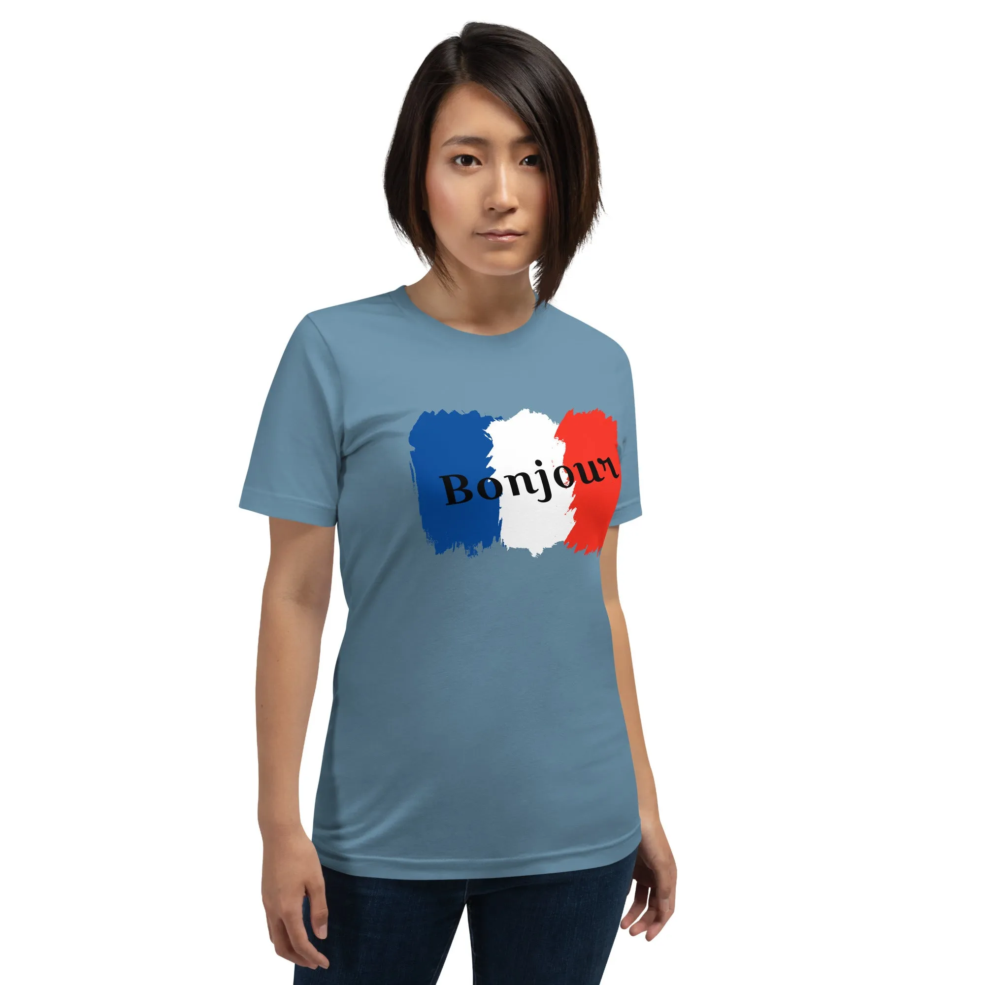 Snooty Fox Art Unisex T-Shirt - Bonjour