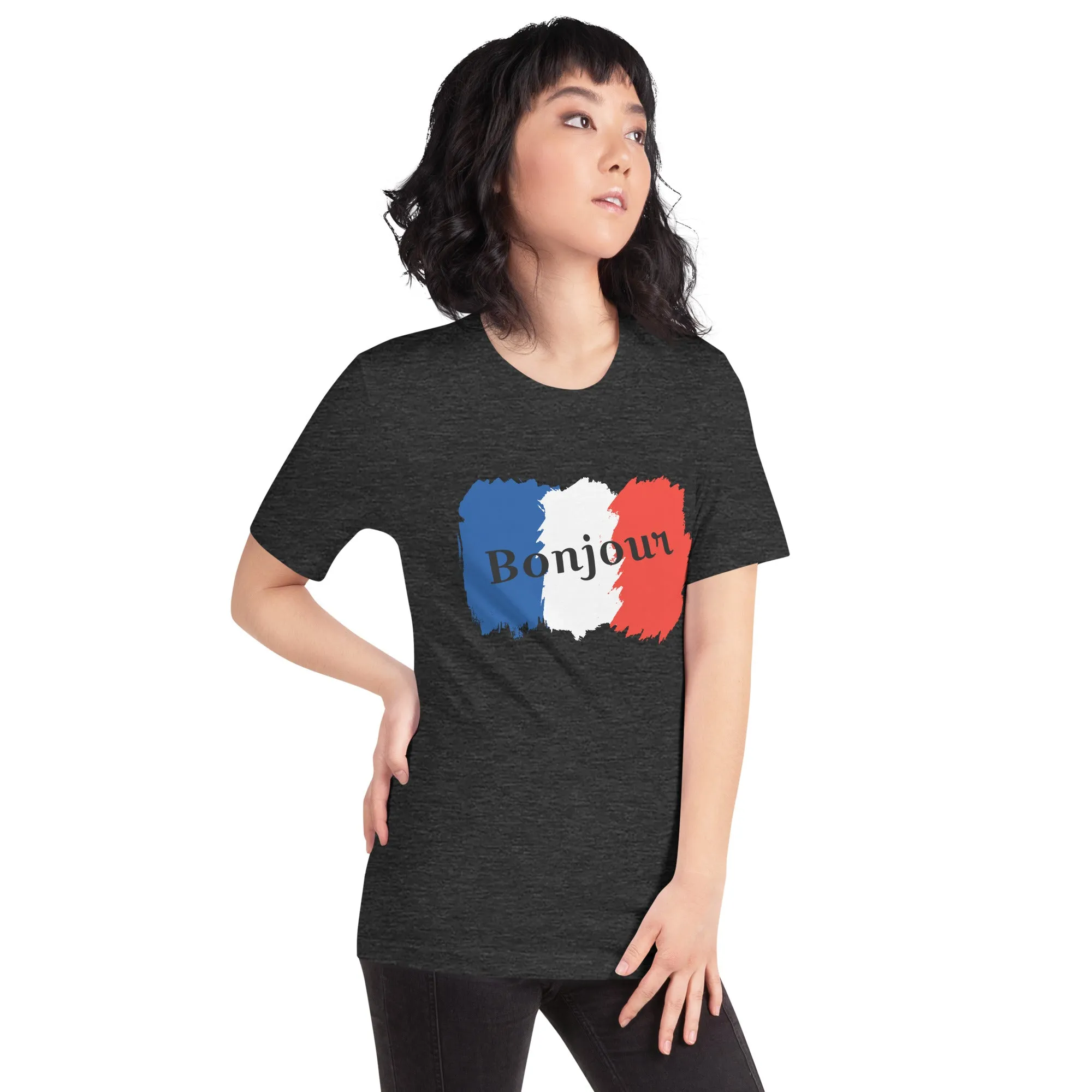 Snooty Fox Art Unisex T-Shirt - Bonjour