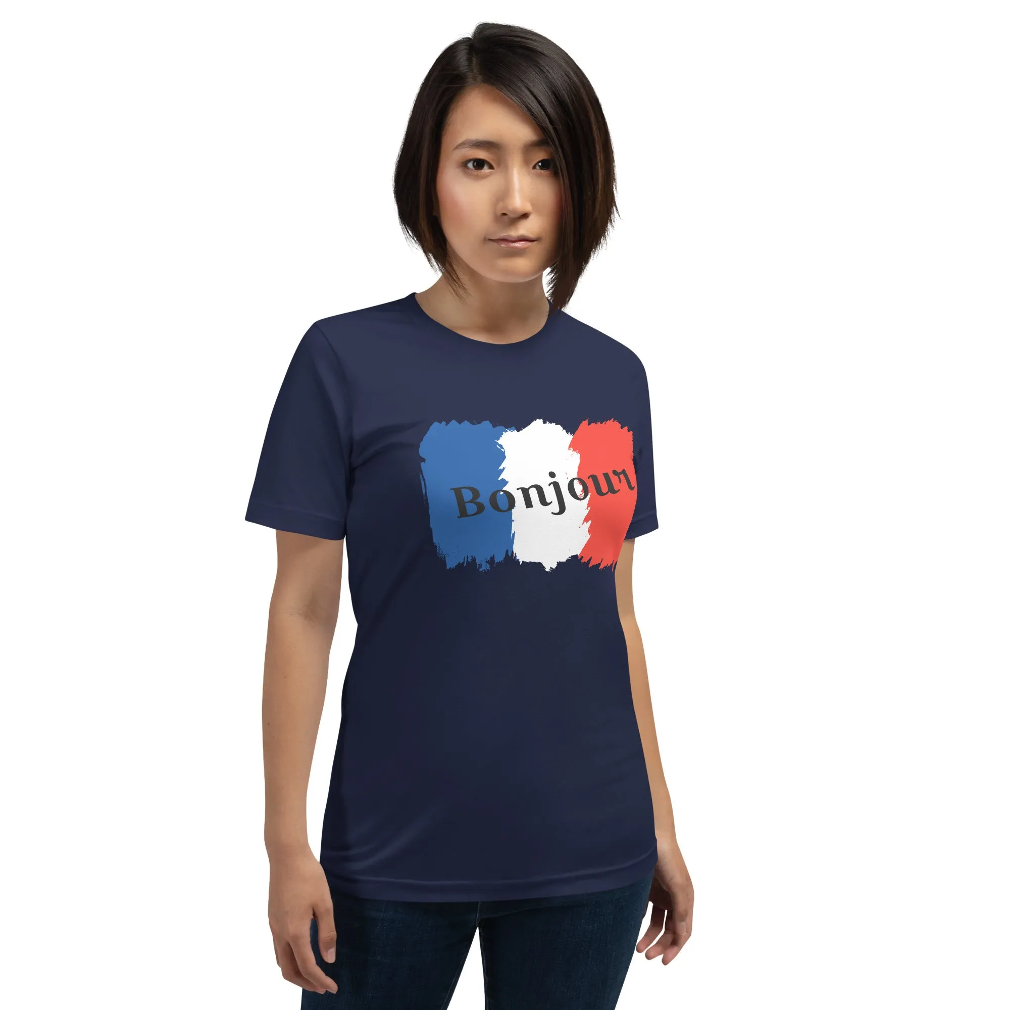 Snooty Fox Art Unisex T-Shirt - Bonjour
