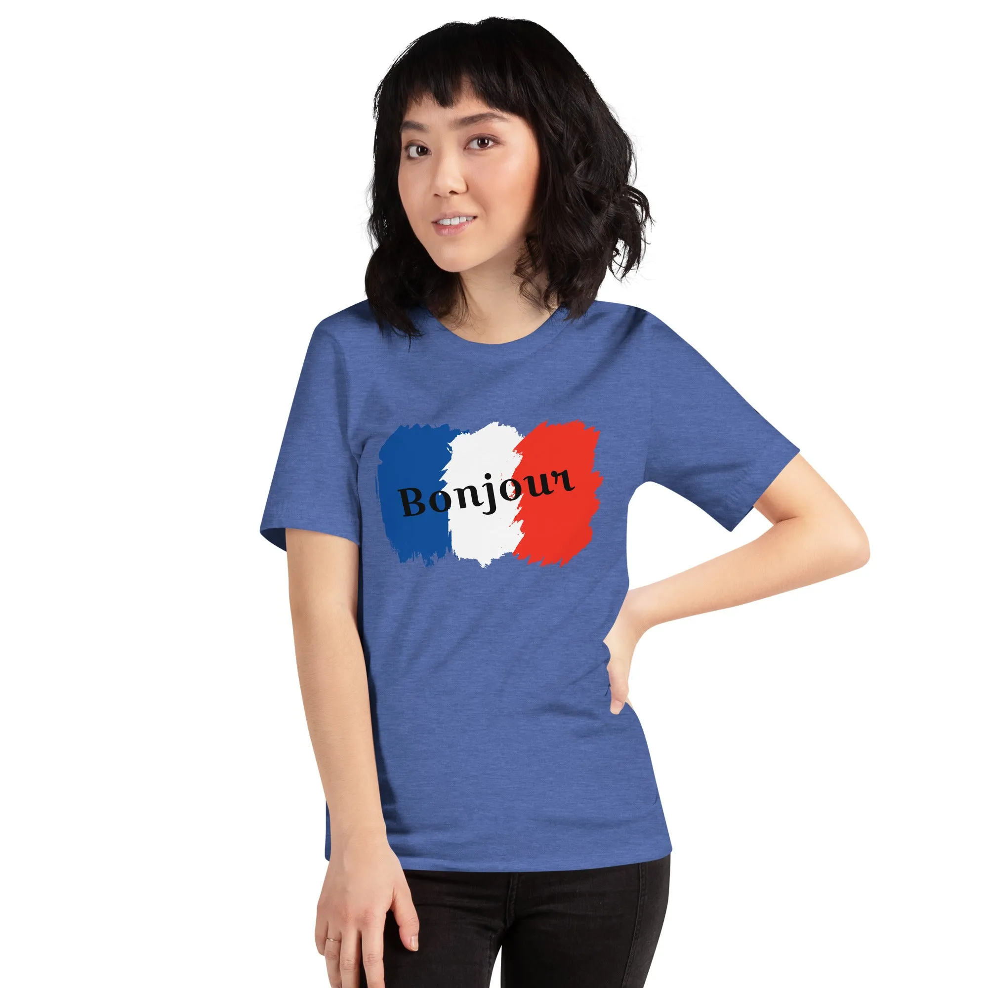 Snooty Fox Art Unisex T-Shirt - Bonjour