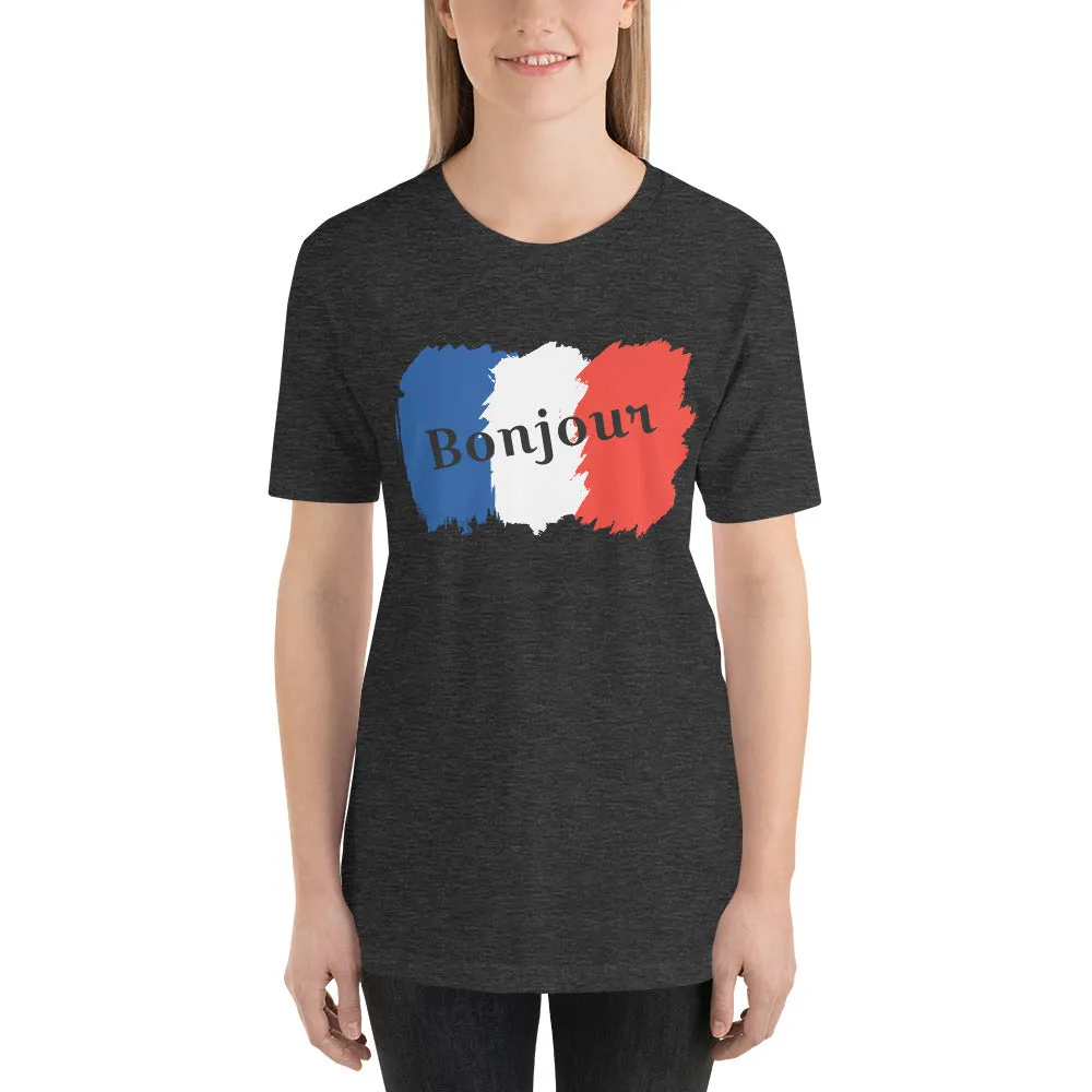 Snooty Fox Art Unisex T-Shirt - Bonjour
