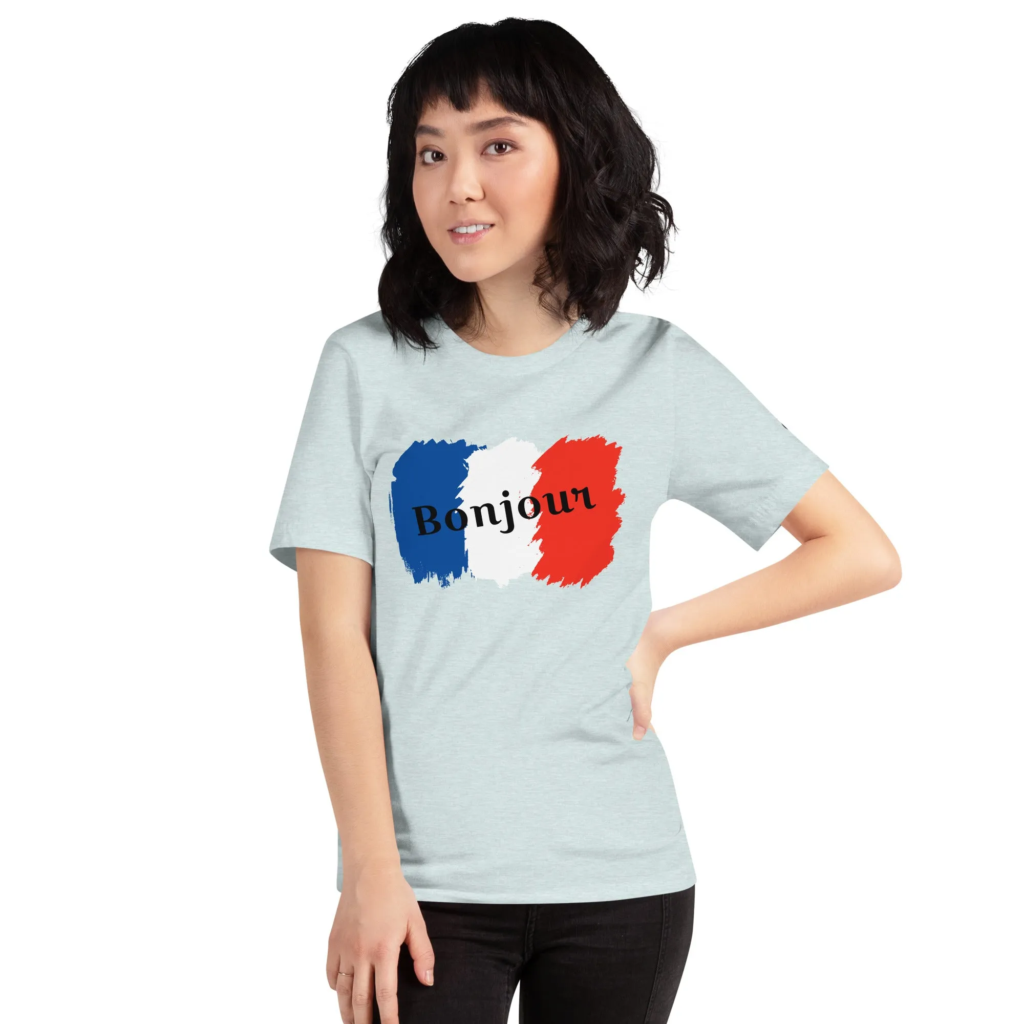 Snooty Fox Art Unisex T-Shirt - Bonjour