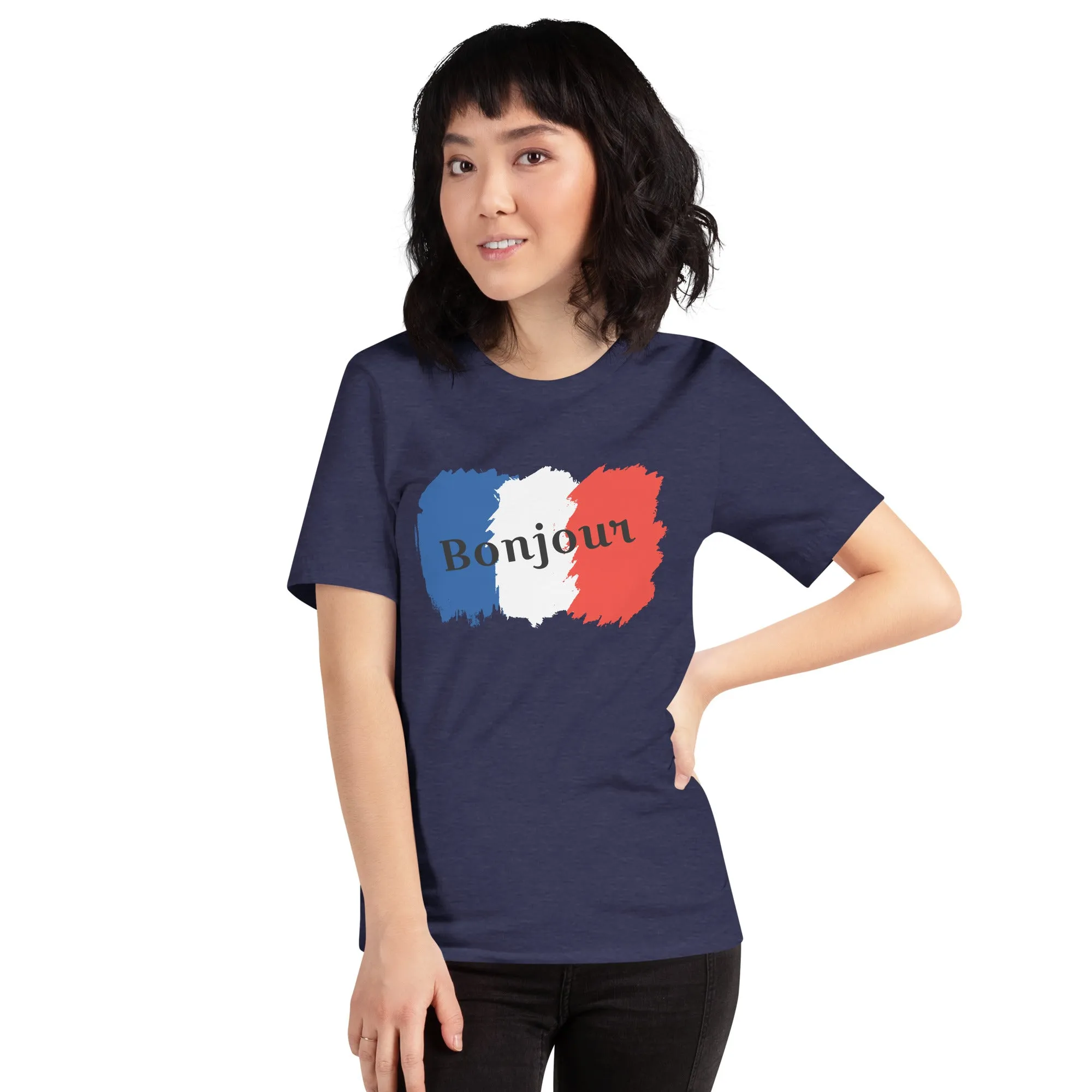 Snooty Fox Art Unisex T-Shirt - Bonjour