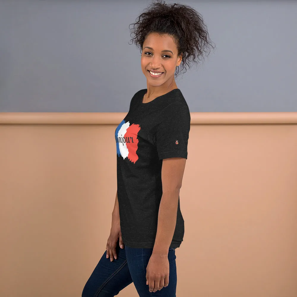 Snooty Fox Art Unisex T-Shirt - Bonjour