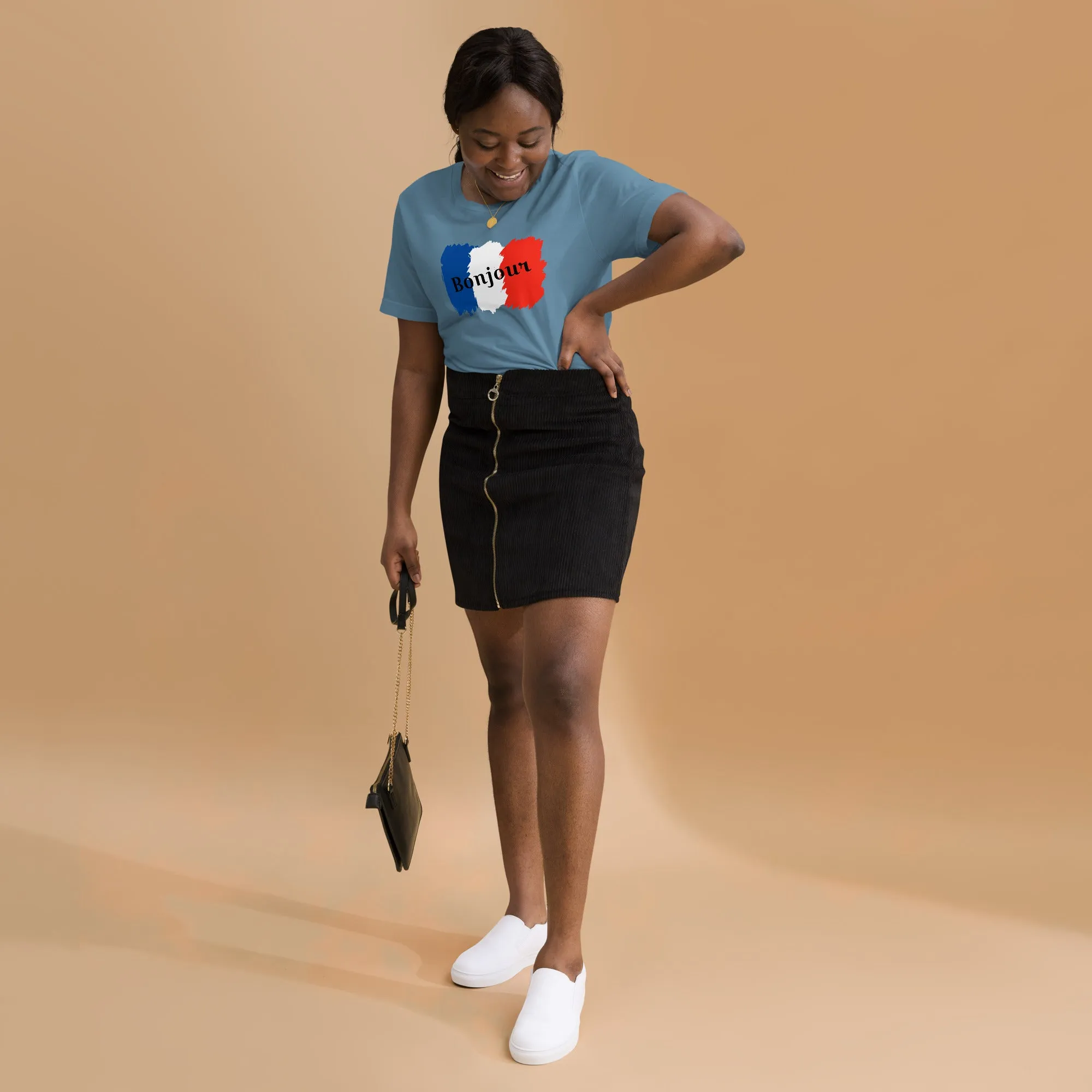 Snooty Fox Art Unisex T-Shirt - Bonjour