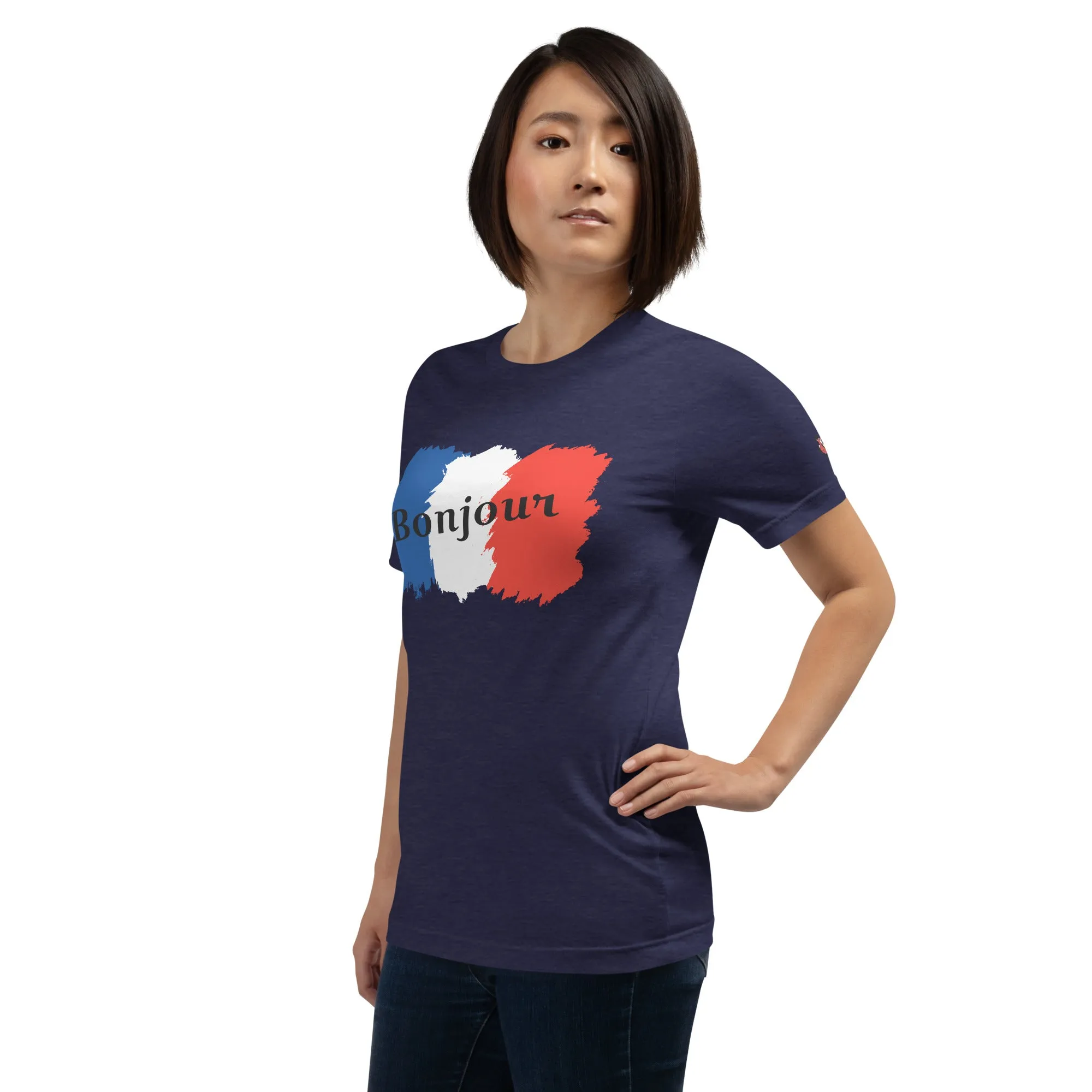 Snooty Fox Art Unisex T-Shirt - Bonjour