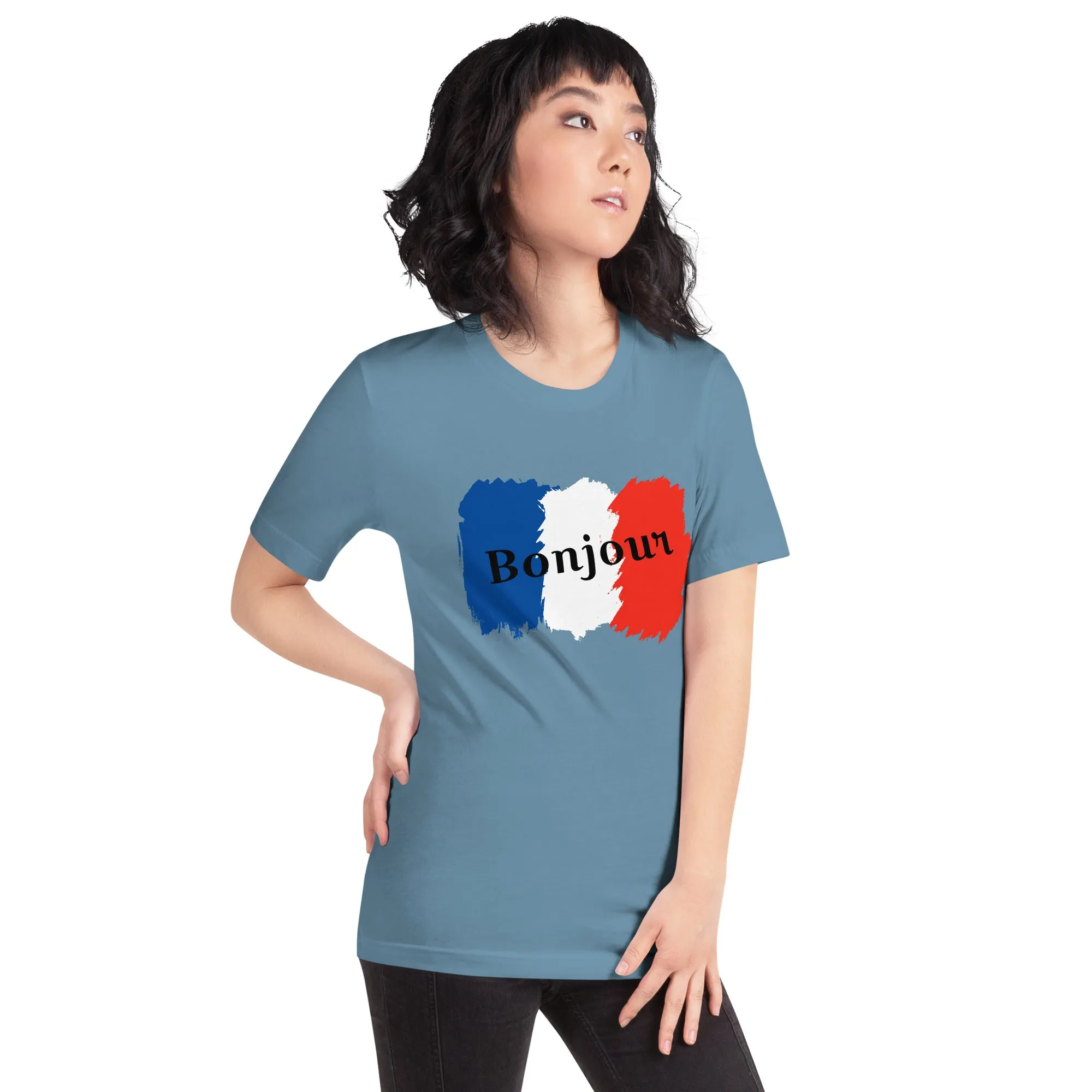 Snooty Fox Art Unisex T-Shirt - Bonjour