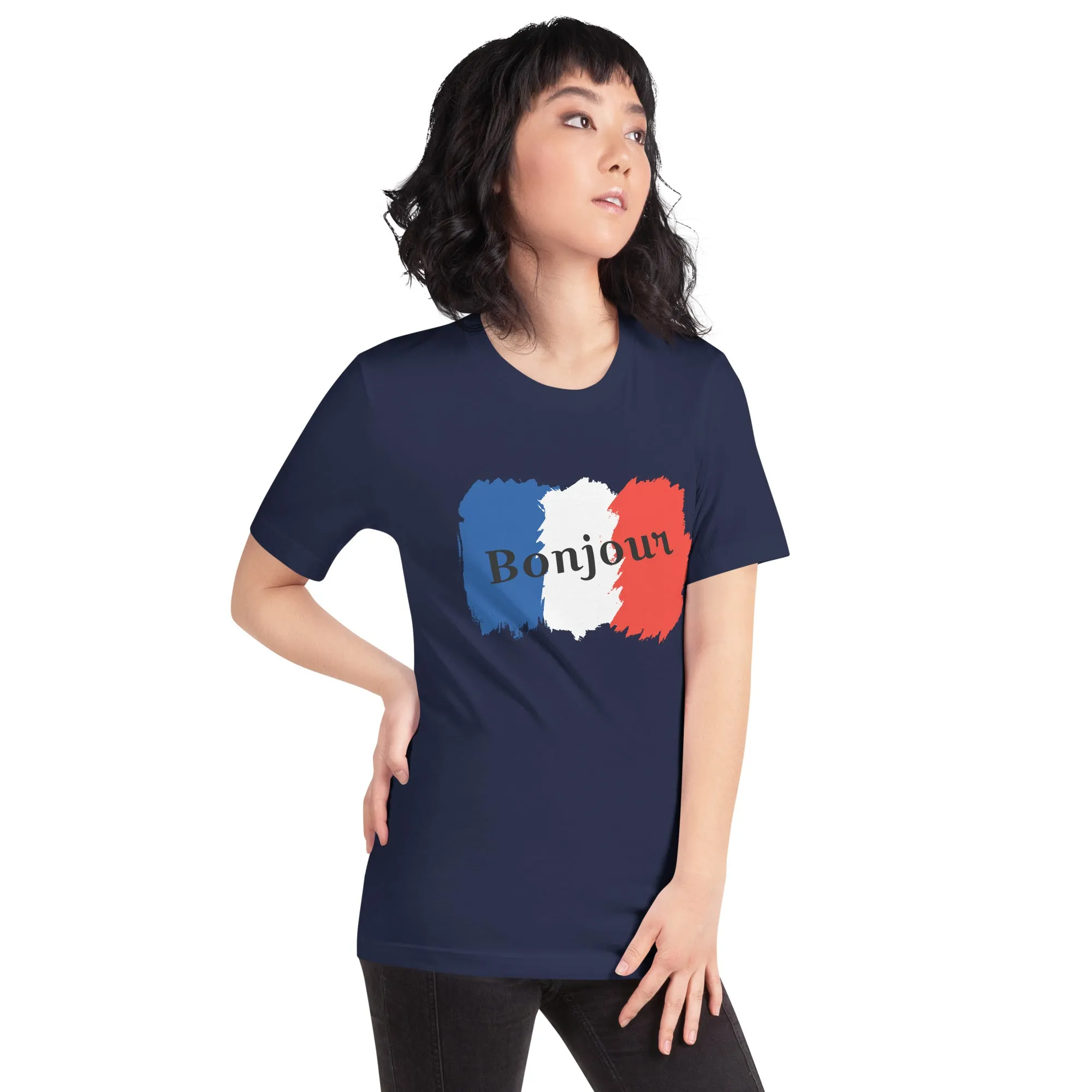 Snooty Fox Art Unisex T-Shirt - Bonjour
