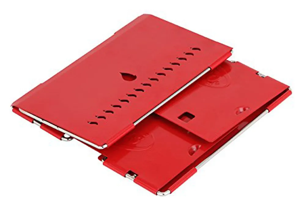 Sterno Camp Stove Kit With Frame and Wind-Shield Panels, Red-Gray