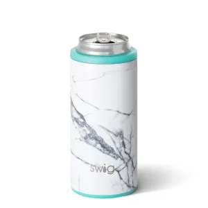 SWIG {MARBLE SLAB} Skinny Insulated Stainless Steel Can Cooler (12 oz.)
