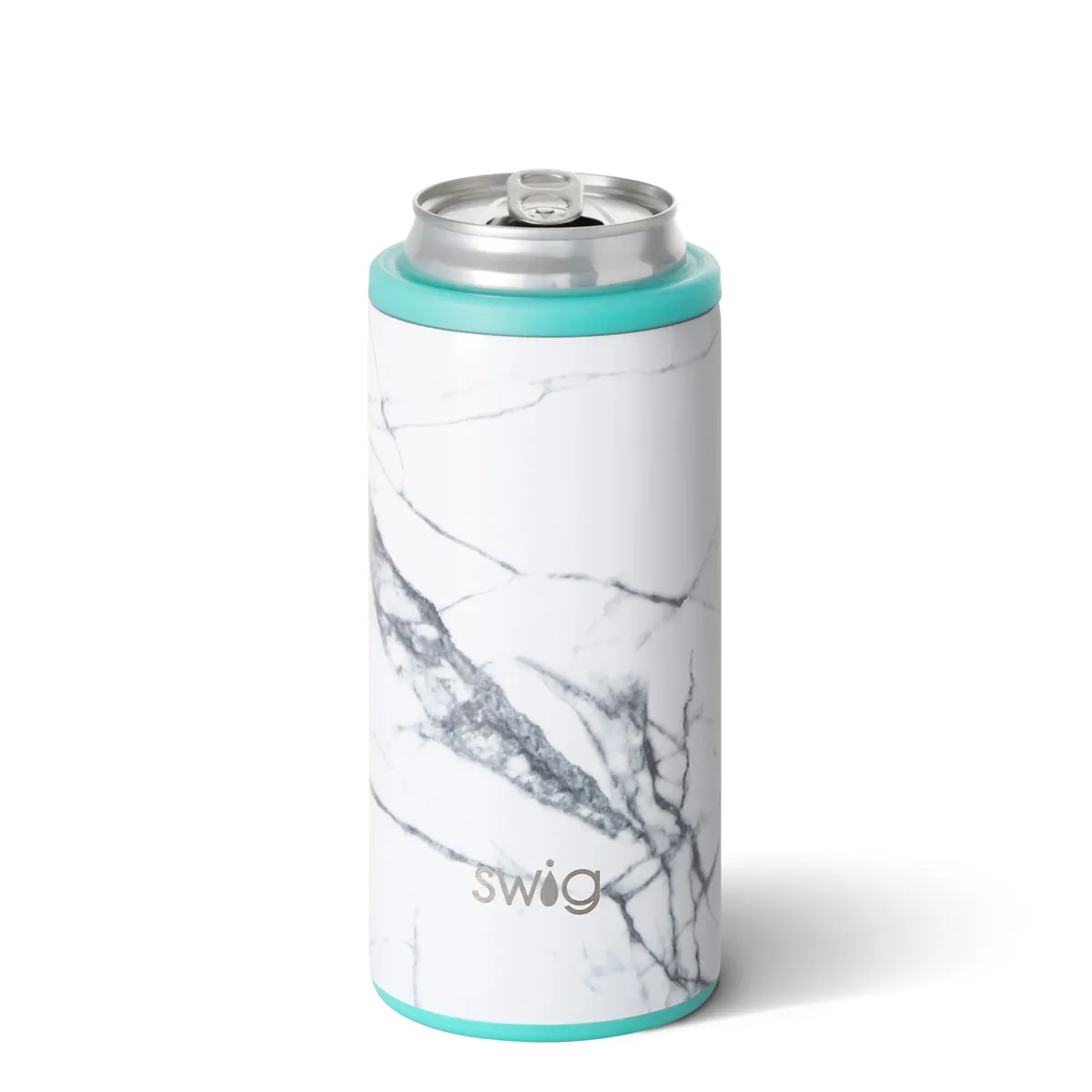 SWIG {MARBLE SLAB} Skinny Insulated Stainless Steel Can Cooler (12 oz.)