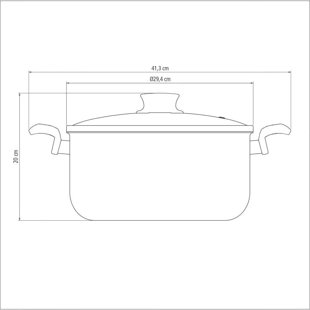 Tramontina Brazil  Paris 28cm Red Aluminum Casserole with Interior and Exterior Starflon Max Red PFOA Free Nonstick Coating