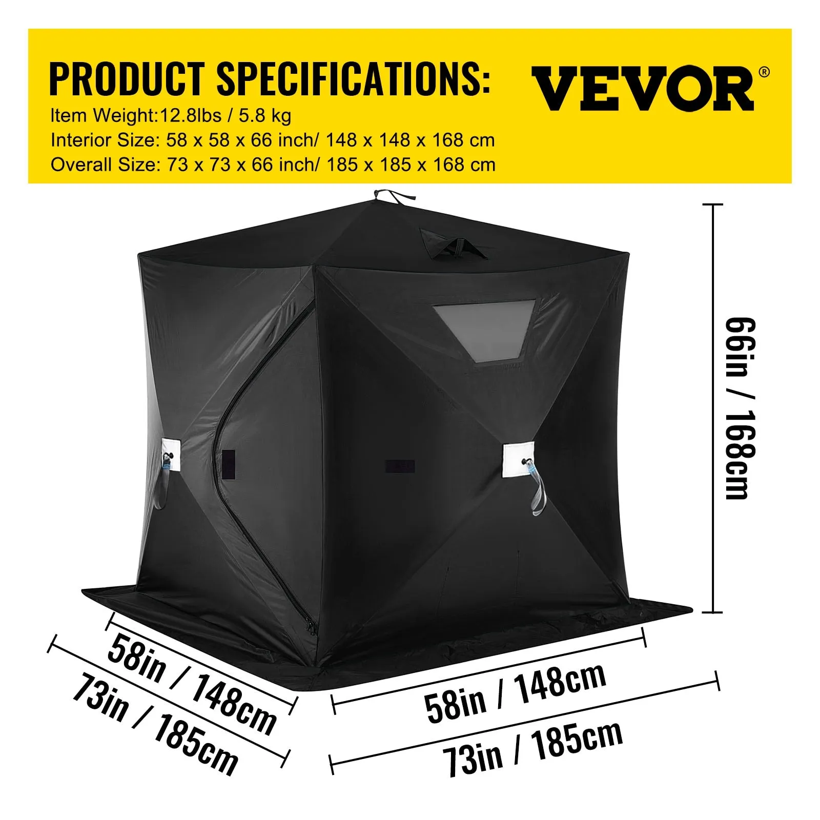 VEVOR Ice Fishing Tent