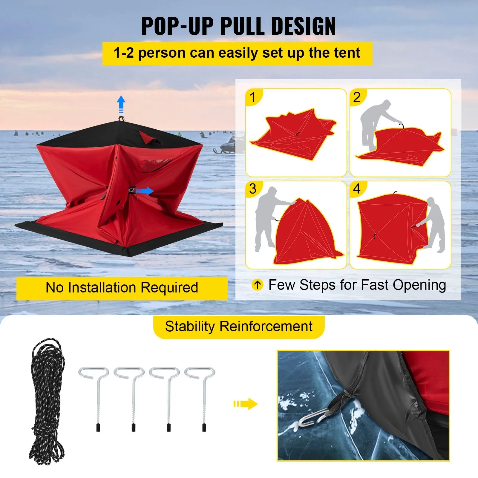 VEVOR Ice Fishing Tent