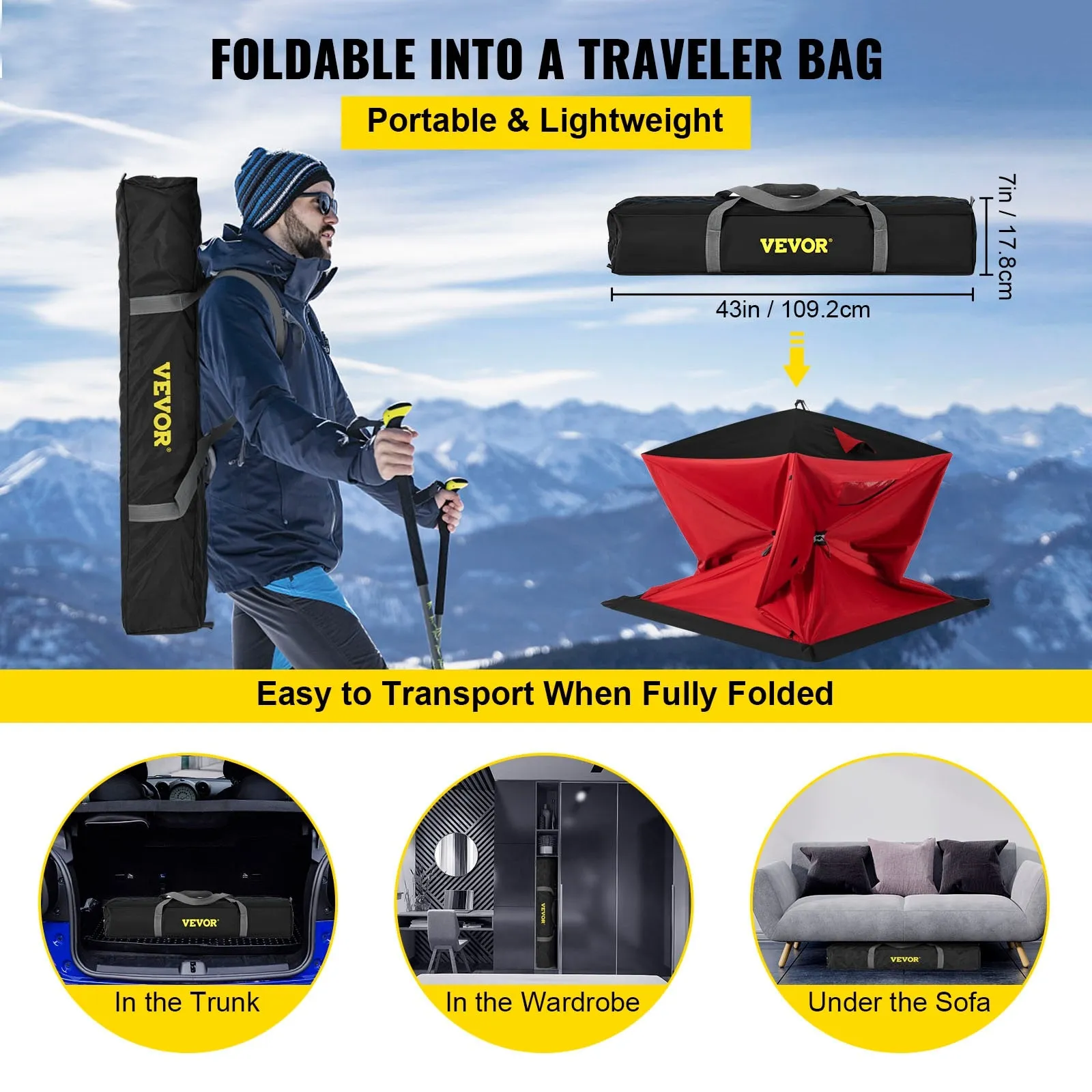VEVOR Ice Fishing Tent