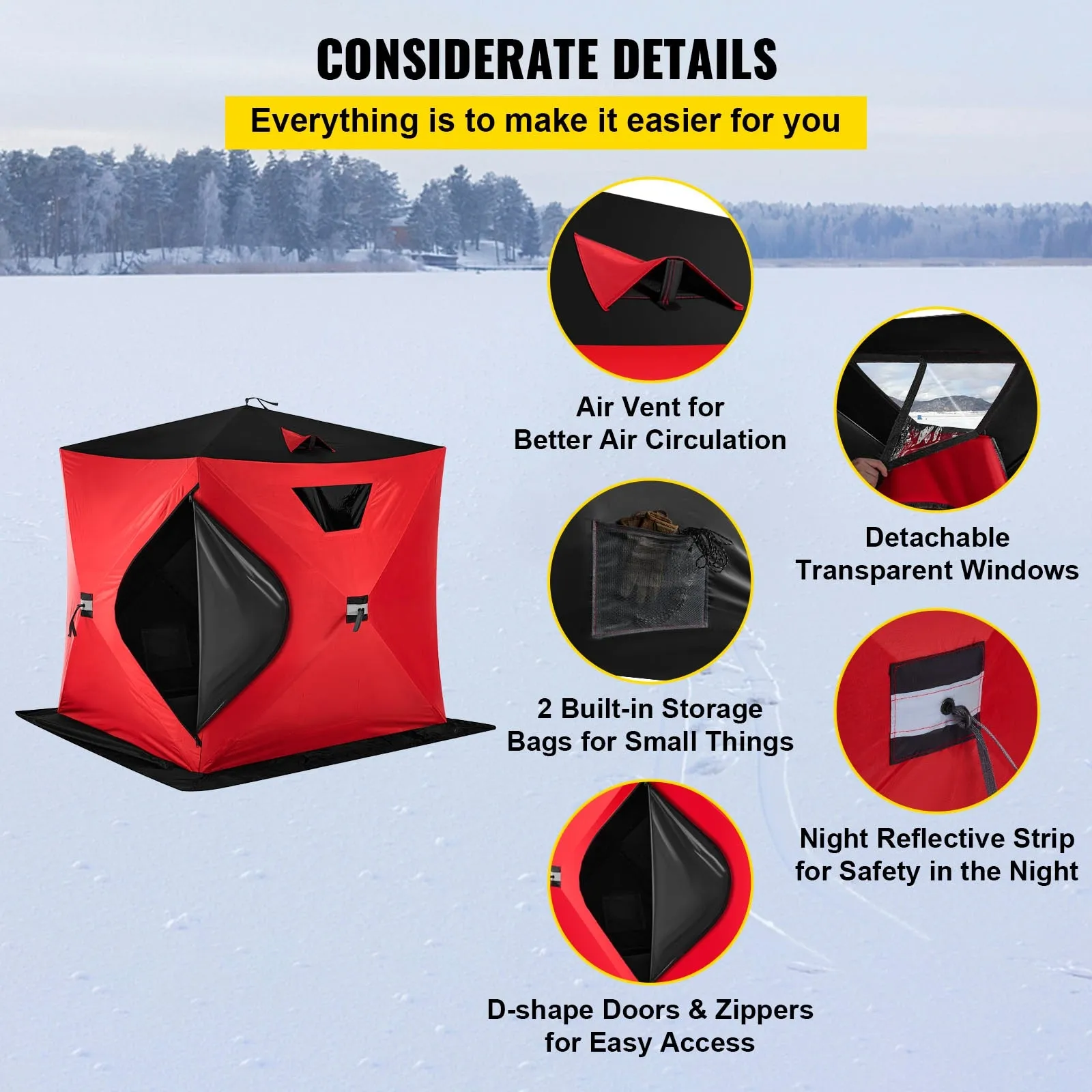 VEVOR Ice Fishing Tent