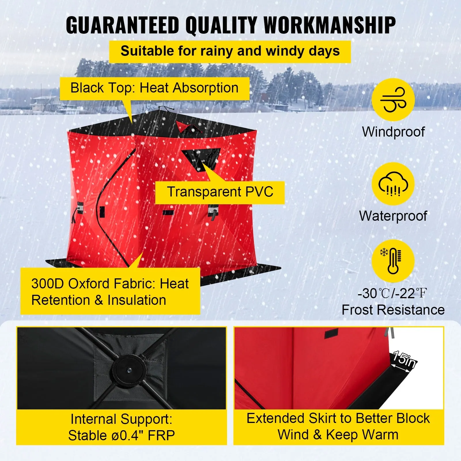 VEVOR Ice Fishing Tent