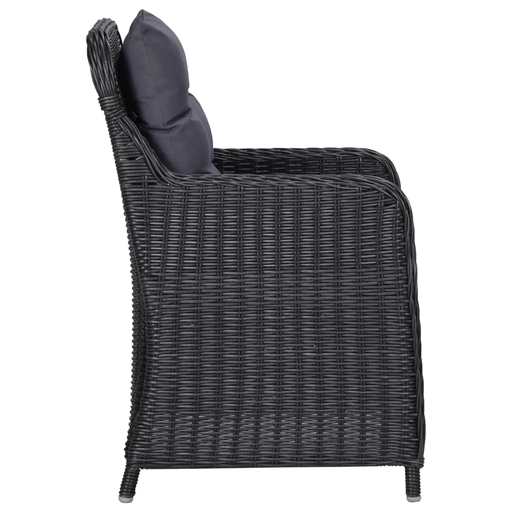 vidaXL 5 Piece Patio Dining Set Black - Outdoor Furniture for a Stylish Patio