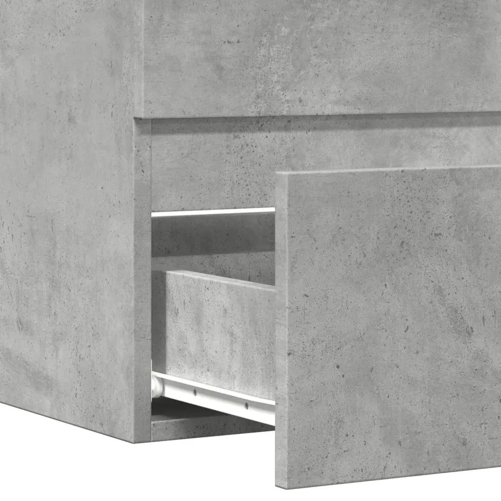 vidaXL Bathroom Cabinet Concrete Grey 60x38.5x45 cm Engineered Wood