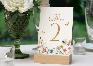 Wild Flowers Table Numbers